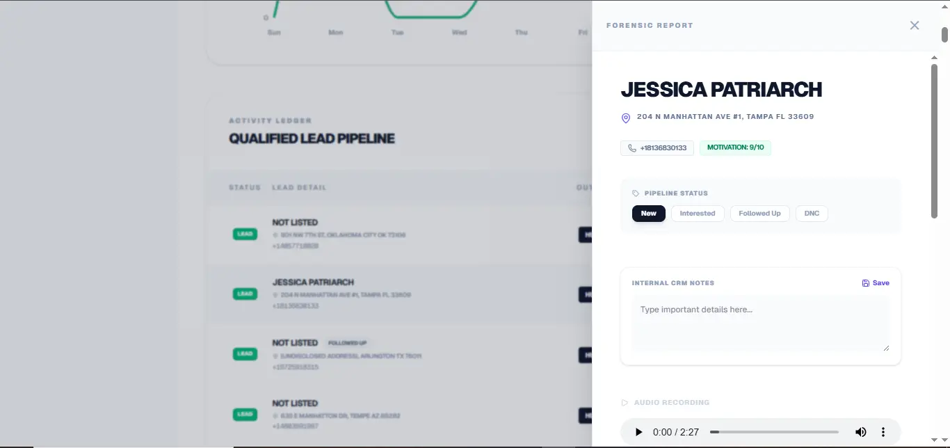 Detailed Lead Drawer